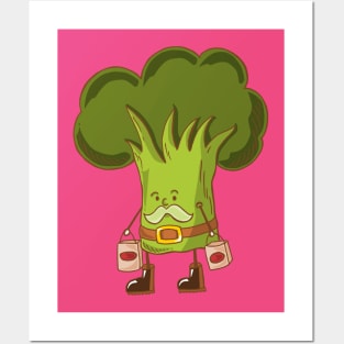 Mr. Broccoli Christmas shopping Posters and Art